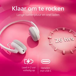 PHILIPS TAH2000WT/00 Draadloze on-ear koptelefoon - multipoint aansluiting - Retro Look - Light Weight - Wit — thumbnail 14