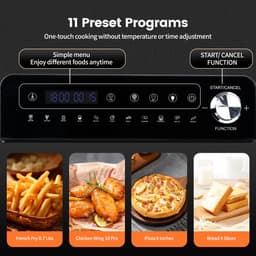 Studio Lyma Mini oven - Airfryer XXL - 14 liter - 1800 Watt - 11 programma's - Inclusief draaispit - — thumbnail 6