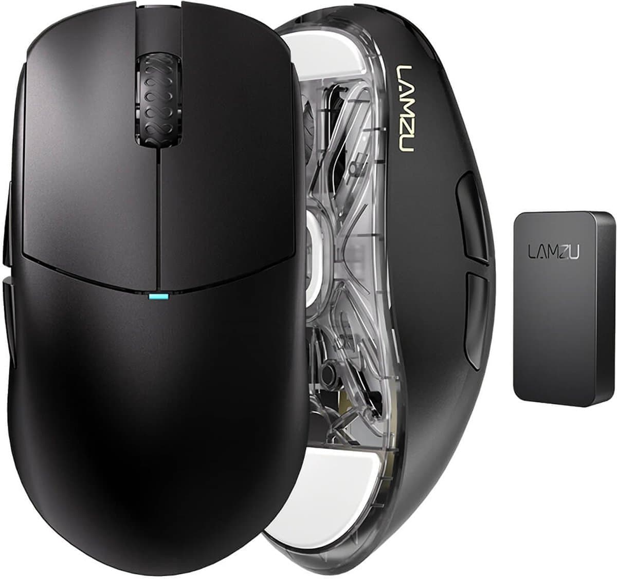Lamzu Atlantis Mini - Gaming Muis - Ultra Lichtgewicht - 51 Gram - 26K DPI - Wireless - 4K Polling - Draadloos - Zwart — afbeelding 1