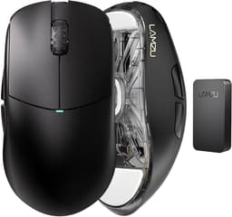 Lamzu Atlantis Mini - Gaming Muis - Ultra Lichtgewicht - 51 Gram - 26K DPI - Wireless - 4K Polling - Draadloos - Zwart — thumbnail 1