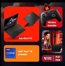Acer Nitro V 15 ANV15-52-99L7 - Gaming Laptop - 15.6 inch 165Hz - i9-13900H - 32GB - 1TB SSD - RTX 5060 - Zwart - inclusief Nitro Wireless Controller — thumbnail 3