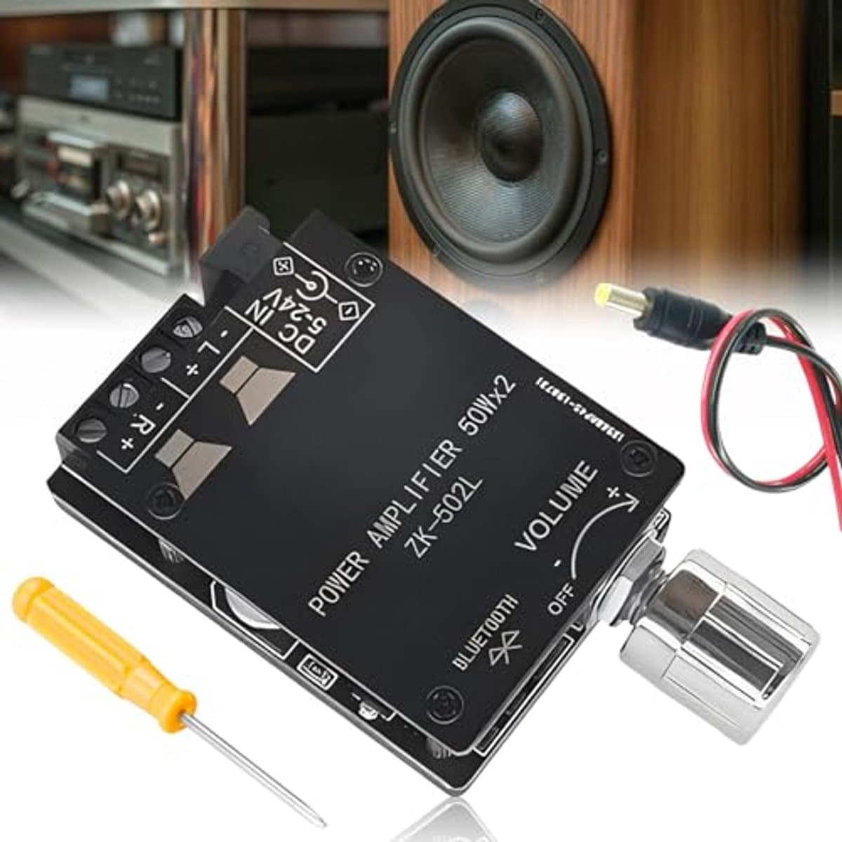 Bluetooth Audioversterker 2.0 - HiFi Stereo 2x50W - Draadloze Geluidsversterking — afbeelding 1