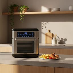Inventum GF1200HLD Airfryer Oven XXL - 12L - 8 programma's - 80-200 °C - Tot 6 personen - Zwart/RVS — thumbnail 3