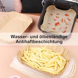Papier voor heteluchtfriteuse - 100 vellen, geschikt voor 5-8 liter airfryers — thumbnail 3