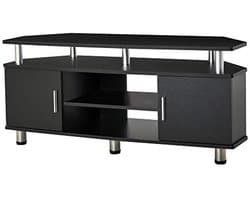 Moderne Tv-bank met Multi-opslag en Gelaagd Ontwerp - 120x40x52cm Zwart Chroom