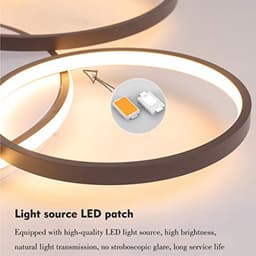 Moderne Plafondlamp met Acryl Lampenkap - Hanglamp met Dimfunctie en Afstandsbediening — thumbnail 3