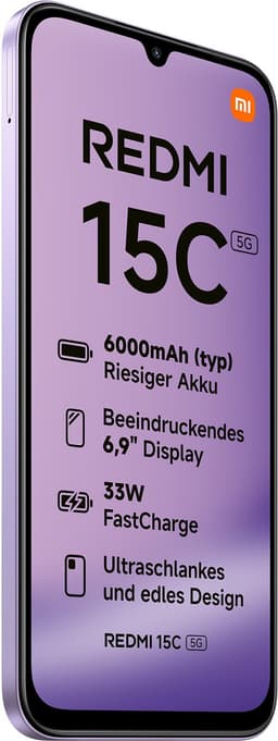 Smartphone-Redmi 15C 5G-4GB+128GB-De Viooltje Van De Schemering — thumbnail 2