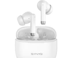 Synyq iPro - Draadloze Oordopjes – Universeel - Bluetooth Oordopjes – Oortjes draadloos – Oordopjes draadloos - Bluetooth 5.3 - Wit
