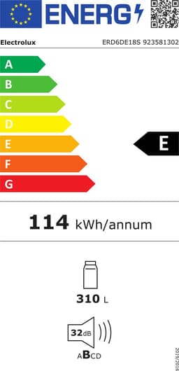 ELECTROLUX ERD6DE18S InbouwKoelkast met 1 deur, 54,6 cm, 310 l, wit — thumbnail 2
