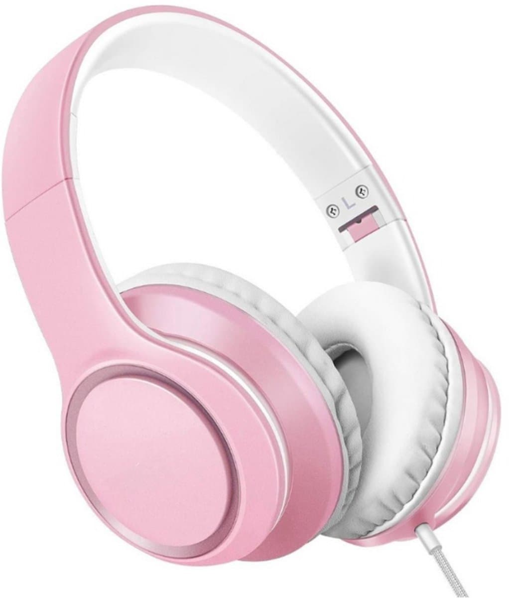 QPFO® Bedrade over-ear hoofdtelefoon met microfoon - lichtgewicht en opvouwbaar - 1.45m knoopvrije kabel met 3.5mm plug — afbeelding 1