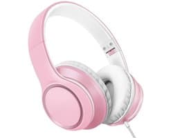 QPFO® Bedrade over-ear hoofdtelefoon met microfoon - lichtgewicht en opvouwbaar - 1.45m knoopvrije kabel met 3.5mm plug