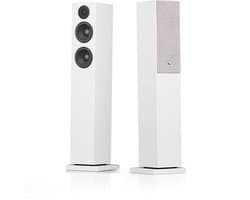 Audio Pro A38 W Smart Multiroom Actieve Vloerstaande Luidsprekers - Audio Pro Multiroom (Linkplay) - Ruimtecorrectie - 2x75W Speakers - 2.5-weg - Wit