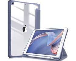 Schokbestendige Cover voor iPad 10.2 inch 9e/8e/7e Generatie met Penhouder - Protectieve Transparante Hoes