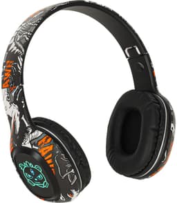 MOZY® - Draadloze Koptelefoon - Zwart Graffiti - Bluetooth - tot 10 Meter - tot 100 uur - Bedieningspaneel - Micro SD-kaartlezer - Hoofdtelefoon Kinderen - Verstelbaar — thumbnail 2