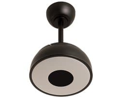 CREATE - Plafondventilator 40W stil Ø55cm intrekbare bladen met licht - Zwart - WIND CLEAR CUP — afbeelding 1