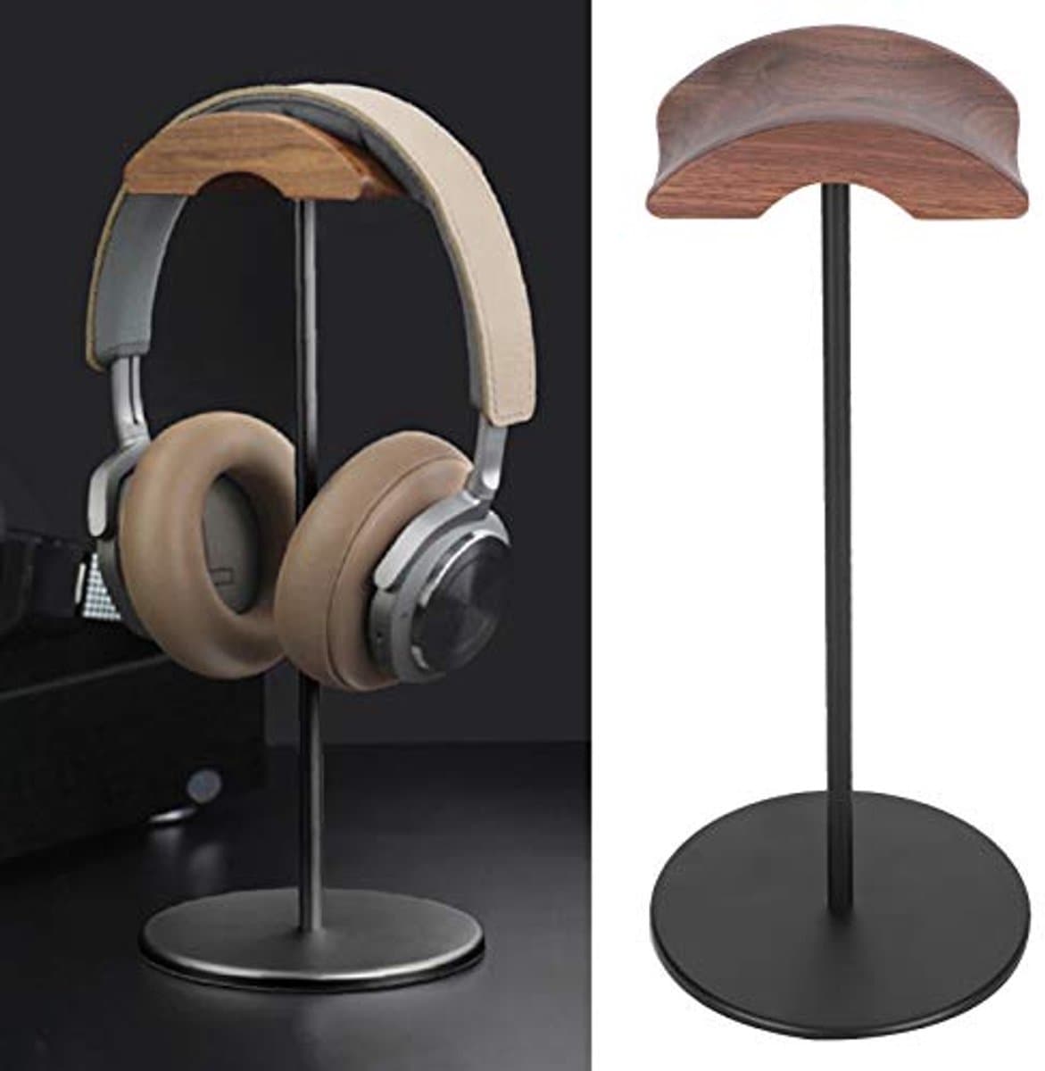Houten Hoofdtelefoonstandaard voor Bureau - Hoofdtelefoonhouder voor Gaming en Thuisgebruik — afbeelding 1