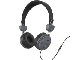 Koptelefoon Fun, on-ear, microfoon, snoerdoorvoer een zijde, zwart