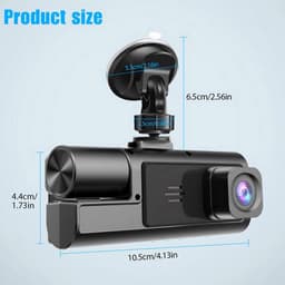 Dashcam - Automonitorcamera - 1080p dubbele lens - usb lader - 32GB SD card - sigaretten module - HD-videorecorder, groothoekweergave - naadloze loop-opname - voor rijveiligheid, parkeerveiligheid en roadtrips — thumbnail 1