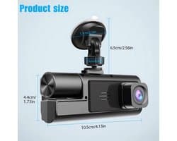Dashcam - Automonitorcamera - 1080p dubbele lens - usb lader - 32GB SD card - sigaretten module - HD-videorecorder, groothoekweergave - naadloze loop-opname - voor rijveiligheid, parkeerveiligheid en roadtrips