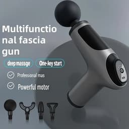 Massagepistool voor het hele lichaam met hoog koppel, 4 vervangbare massagekoppen, handzame percussiemassage voor nek-, rug- en volledige lichaamsmassage — thumbnail 3