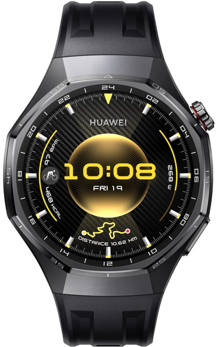 Huawei WATCH GT6 Pro 46mm Zwart | 21 dagen batterijduur – Nauwkeurige GPS & hartslagmeting – Innovatieve professionele fiets-tracking – Saffierglas & titanium behuizing – ECG – Compatibel met iOS & Android — afbeelding 1