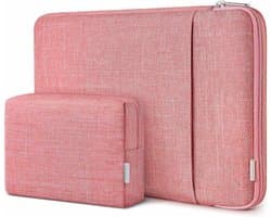 Laptoptas 13 inch Laptop Sleeve Case Compatibel met 13 MacBook Air 2020M1-2018, 13 MacBook Pro 2020M1-2016, Surface Pro X/8/7/6/5/4, XPS13, Laptoptas roze