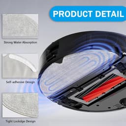 8 stuks - Dweildoeken - geschikt voor Roborock Q7 / Q7+ / Q7 MAX+ / S50 / S5-serie / S6-serie / T4-serie / T6-serie / T7 / T7 PRO / T8 - Wasbare Dweildoek - dweilpads vervanging - microvezeldoekjes — thumbnail 4