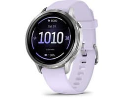 Garmin Venu 4 - Multisport smartwach - 41 mm - AMOLED - Zilverkleurig/Lila