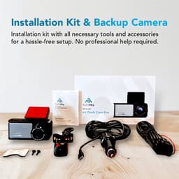 Autosky 4K Dashcam voor Auto & Vrachtwagen – Met Achtercamera – GPS, WiFi, Nachtzicht & 64GB – Groothoek & G-Sensor – App Connectie — thumbnail 2
