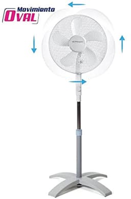 Ovale Staande Ventilator 40 cm - 3 Snelheden en Hoogte Verstelbaar — thumbnail 4
