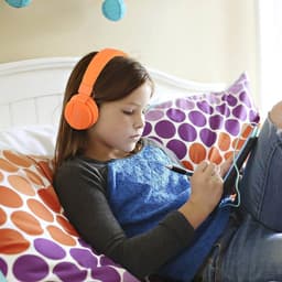 iPad Koptelefoon Kinderen - Hoofdtelefoon Kids Verstelbaar - On-Ear Volumebegrenzing - Oranje — thumbnail 5