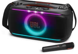 JBL PartyBox On The Go 2 – Draagbare Bluetooth Speaker - Met Draadloze Microfoon - Handige Schouderriem - LED verlichting - Spatwaterdicht - Zwart — thumbnail 1