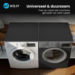 KOJY Anti-slip Wasmachine Dempers Topmat – Wasmachine Verhoger - Trillingsdempend & Kraswerend – Zwart – Voor Wasmachine en Droger — thumbnail 2