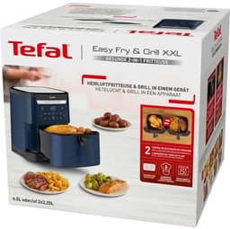 Tefal Easy Fry & Grill EY8014 XXL 6,5L - 2-in-1 Heteluchtfriteuse met Uitneembare Verdeler - Blauw Airfryer met 8 Automatische Kookprogramma's - Beste Grote Airfryer van Tefal - Digitaal Display - Extreem stil - Koken Zonder Olie - Anti Aanbaklaag — thumbnail 12