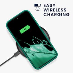 kwmobile telefoonhoesje geschikt voor Google Pixel 9a - Hoesje met siliconen coating - Smartphone case in smaragdgroen — thumbnail 7