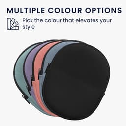 kwmobile headset case geschikt voor Anker Soundcore Q20i hoes - 22,5 x 17 cm - Koptelefoon cover met rits - Neopreen en ribfluweel - In zwart — thumbnail 9