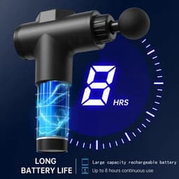 Spiermassagepistool, draagbare elektrische massager met laag geluidsniveau, 99 niveaus, instelbaar, professioneel impact-fasciapistool voor lichaamsontspanning. — thumbnail 5
