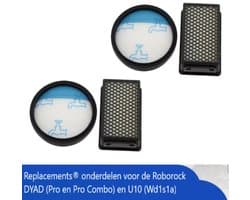 Replacements® Premium filterset – 2×2 Filters voor Rowenta Compact Power Cyclonic (RO37xx)