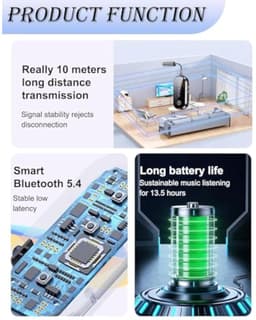 2-in-1 transceiver 5.4 draadloze vliegtuigadapter, gebruikt met 3,5 mm Bluetooth-hulpadapter voor vliegtuigen — thumbnail 4