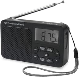 Caliber Draagbare Radio op Batterijen - Noodradio - Noodpakket Denk Vooruit - AM & FM - Koptelefoonaansluiting (HPG320B) — thumbnail 1