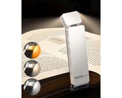 Oplaadbare leeslamp met klem voor bed, 3 kleuren en helderheden, USB, oogbescherming, ideaal cadeau voor boeklezers