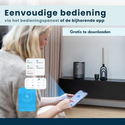 Vibrix PureFlow30 Pro Luchtreiniger / Air Purifier – EPA 14 + koolstoffilter – 180 m³/u – Voor kamers tot 30 m² – Ionisator – App-bediening – Zeer stil met slaapstand – Luchtkwaliteitindicator — thumbnail 11
