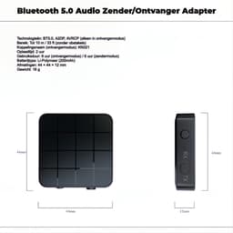 Kbstronics bluetooth transmitter & receiver 2 in 1 - Bluetooth 5.0 en bedraad 3,5 mm jack - Bluetooth Ontvanger - Bluetooth Zender - Bluetooth Transmitter - Bluetooth Receiver — thumbnail 4