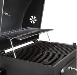 PIPIPOXER-Houtskool BBQ - Smoker Barbecue - Verstelbaar kolenrooster - Zwart — thumbnail 5