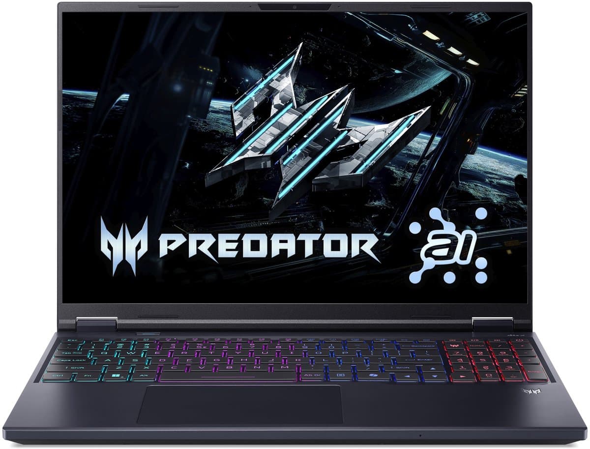 Acer Predator Helios Neo 16 AI PHN16-73-99XR 16" Core Ultra 9 WQXGA 240Hz RTX 5070 TI Gaming-laptop - QWERTY-toetsenbord — afbeelding 1