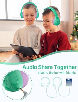 Koptelefoon kinderen met draad - Kinderkoptelefoon - Bedrade hoofdtelefoon - Veilig volume - School - Tablet - Laptop - Reizen - Muziek luisteren — thumbnail 3