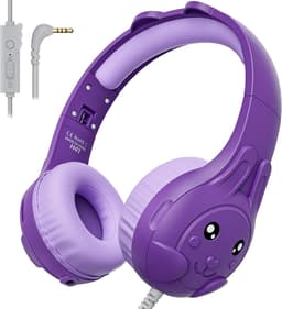 Koptelefoon kinderen met draad - Kinderkoptelefoon - Bedrade hoofdtelefoon - Veilig volume - School - Tablet - Laptop - Reizen - Muziek luisteren — thumbnail 1