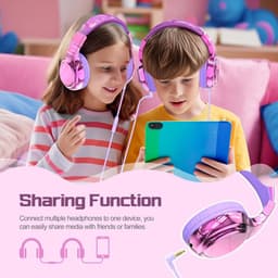 Koptelefoon kinderen met draad - Kinderkoptelefoon - Bedrade hoofdtelefoon - Veilig volume - School - Tablet - Laptop - Reizen - Muziek luisteren — thumbnail 2
