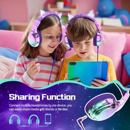 Koptelefoon kinderen met draad - Kinderkoptelefoon - Bedrade hoofdtelefoon - Veilig volume - School - Tablet - Laptop - Reizen - Muziek luisteren — thumbnail 5