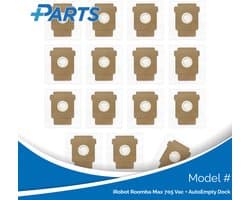 iRobot Roomba Max 705 Vac + AutoEmpty Dock Stofzakken (15 Stuks, Plus.Parts® alternatief voor 4849916)